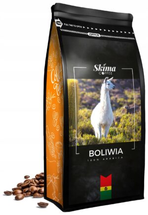 Kawa ziarnista 1kg BOLIWIA 100% ARABICA Świeżo Palona do ekspresu + GRATIS