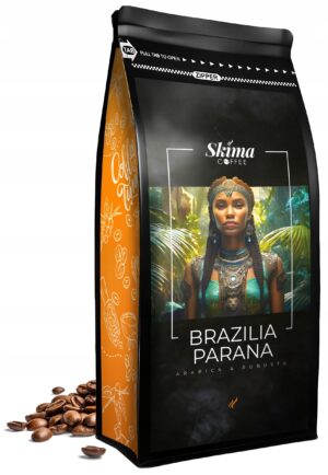 Kawa ziarnista 1kg BRAZILIA PARANA Świeżo Palona do ekspresu + GRATIS