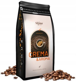 Kawa ziarnista 1kg CREMA&AROMA Świeżo Palona do ekspresu + GRATIS