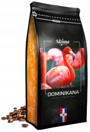 Kawa ziarnista 1kg DOMINIKANA 100% ARABICA Świeżo Palona do ekspresu+GRATIS