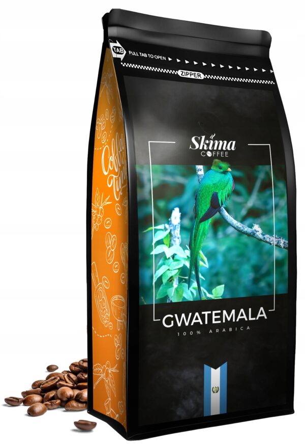 Kawa ziarnista 1kg GWATEMALA 100% ARABICA Świeżo Palona do ekspresu +GRATIS