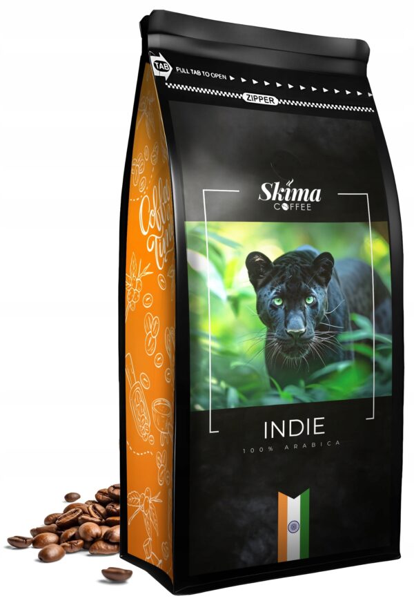 Kawa ziarnista 1kg INDIE 100% ARABICA Świeżo Palona do ekspresu + GRATIS