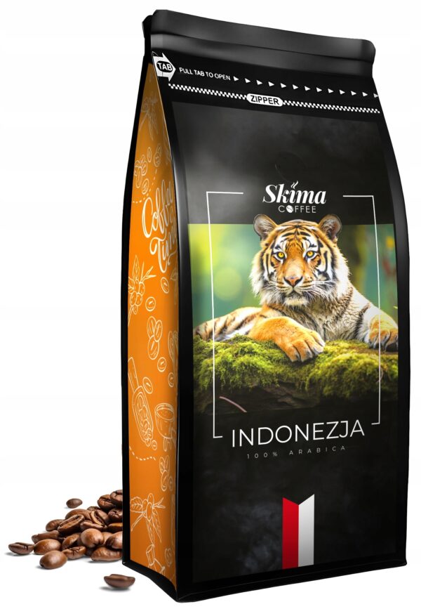 Kawa ziarnista 1kg INDONEZJA 100% ARABICA Świeżo Palona do ekspresu +GRATIS