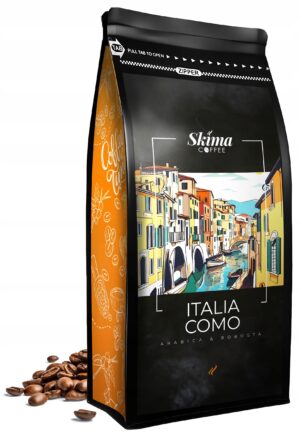 Kawa ziarnista 1kg ITALIA COMO Świeżo Palona do ekspresu + GRATIS