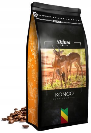 Kawa ziarnista 1kg KONGO 100% ARABICA Świeżo Palona do ekspresu + GRATIS
