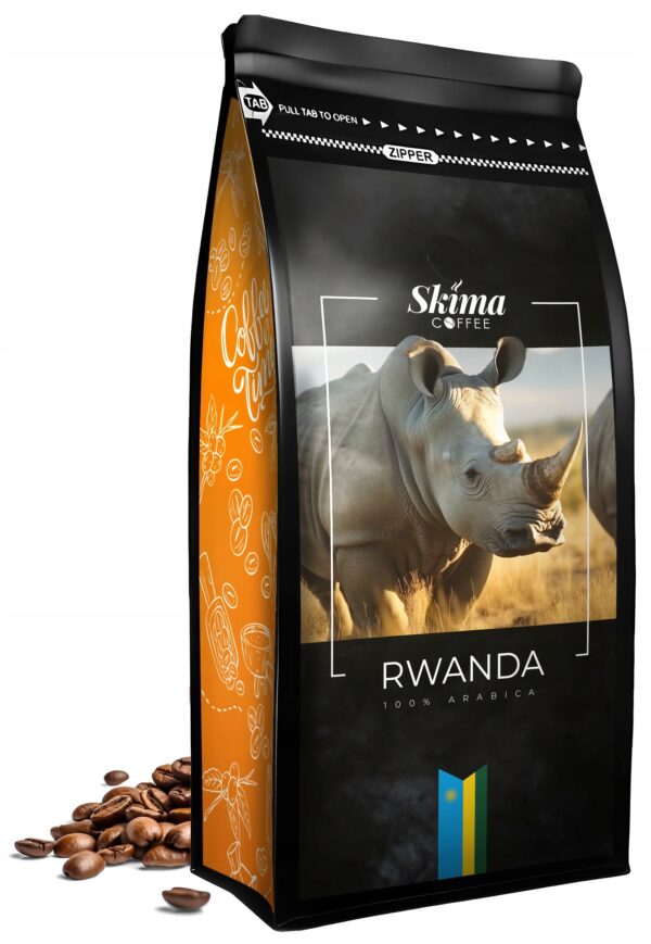 Kawa ziarnista 1kg RWANDA 100% ARABICA Świeżo Palona do ekspresu + GRATIS