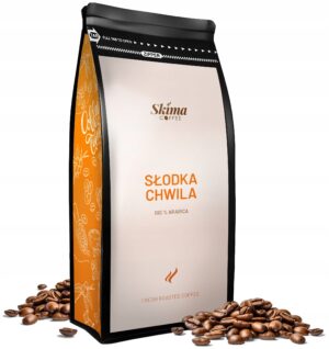 Kawa ziarnista 1kg SŁODKA CHWILA 100% ARABICA Świeża do ekspresu + GRATIS
