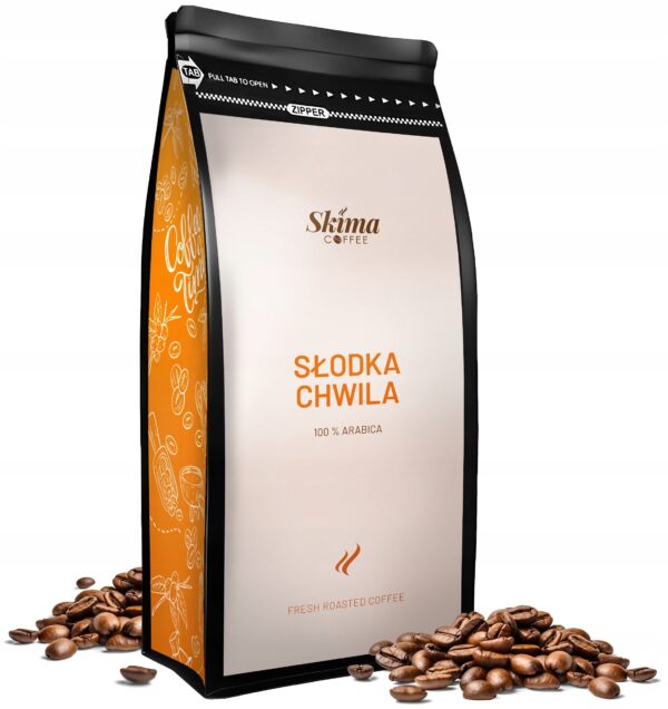 Kawa ziarnista 1kg SŁODKA CHWILA 100% ARABICA Świeża do ekspresu + GRATIS