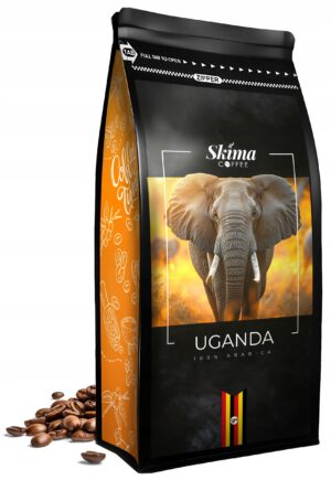 Kawa ziarnista 1kg UGANDA 100% ARABICA Świeżo Palona do ekspresu + GRATIS