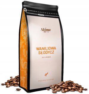 Kawa ziarnista 1kg WANILIOWA SŁODYCZ 100% ARABICA Świeża do ekspresu+GRATIS
