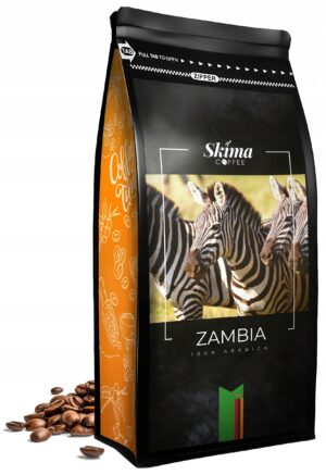 Kawa ziarnista 1kg ZAMBIA 100% ARABICA Świeżo Palona do ekspresu + GRATIS