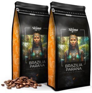 Kawa ziarnista 2X1kg BRAZILIA PARANA Świeżo Palona do ekspresu+GRATIS