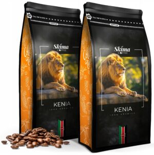 Kawa ziarnista 2X1kg KENIA 100% ARABICA Świeżo Palona do ekspresu + GRATIS