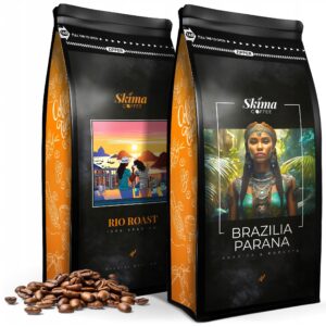 Kawa ziarnista 2x1kg BRAZILIA PARANA/RIO ROAST Świeża do ekspresu + GRATIS