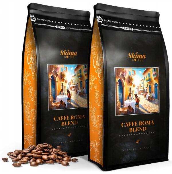 Kawa ziarnista 2x1kg CAFFE ROMA BLEND (SPECIAL EDITION) do ekspresu +GRATIS