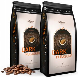 Kawa ziarnista 2x1kg DARK PLEASURE 100% ARABICA Świeża do ekspresu + GRATIS