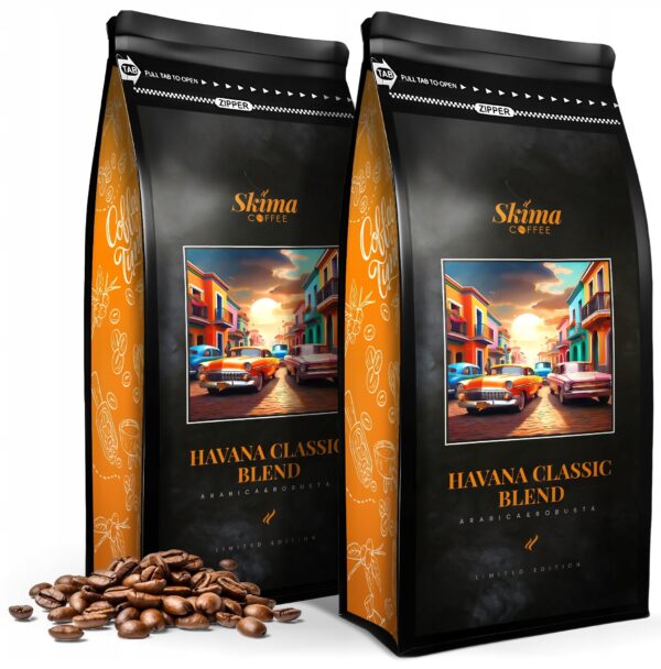Kawa ziarnista 2x1kg HAVANA CLASSIC BLEND (LIMITED EDITION) świeża + GRATIS
