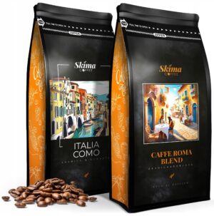 Kawa ziarnista 2x1kg ITALIA COMO/CAFFE ROMA BLEND Świeża do ekspresu+GRATIS