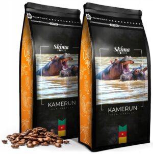 Kawa ziarnista 2x1kg KAMERUN 100% ARABICA Świeżo Palona do ekspresu +GRATIS
