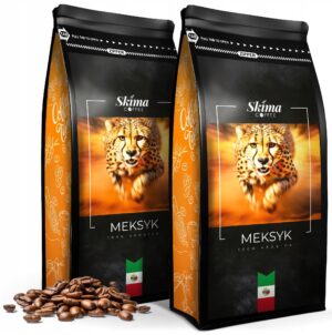 Kawa ziarnista 2x1kg MEKSYK 100% ARABICA Świeżo Palona do ekspresu + GRATIS