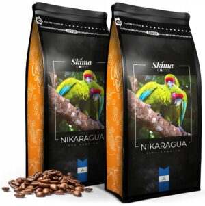 Kawa ziarnista 2x1kg NIKARAGUA 100%ARABICA Świeżo Palona do ekspresu+GRATIS