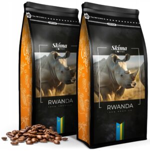 Kawa ziarnista 2x1kg RWANDA 100% ARABICA Świeżo Palona do ekspresu + GRATIS