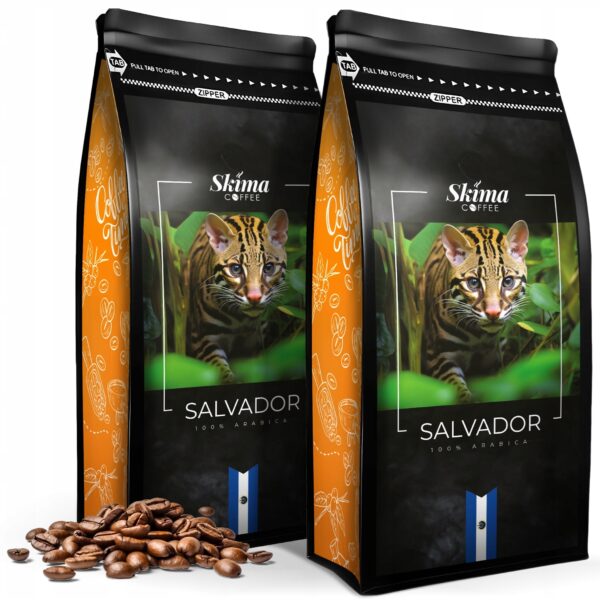 Kawa ziarnista 2x1kg SALVADOR 100% ARABICA Świeżo Palona do ekspresu+GRATIS
