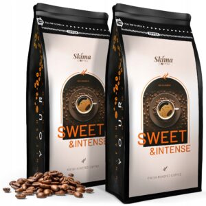 Kawa ziarnista 2x1kg SWEET&INTENSE ARABICA Świeżo Palona do ekspresu+GRATIS