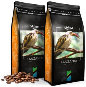 Kawa ziarnista 2x1kg TANZANIA 100% ARABICA Świeżo Palona do ekspresu+GRATIS
