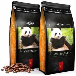 Kawa ziarnista 2x1kg WIETNAM 100% ARABICA Świeżo Palona do ekspresu +GRATIS
