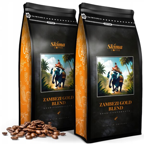 Kawa ziarnista 2x1kg ZAMBEZI GOLD BLEND (LIMITED EDITION)do ekspresu+GRATIS