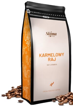 Kawa ziarnista 1kg KARMELOWY RAJ 100% ARABICA Świeża do ekspresu + GRATIS