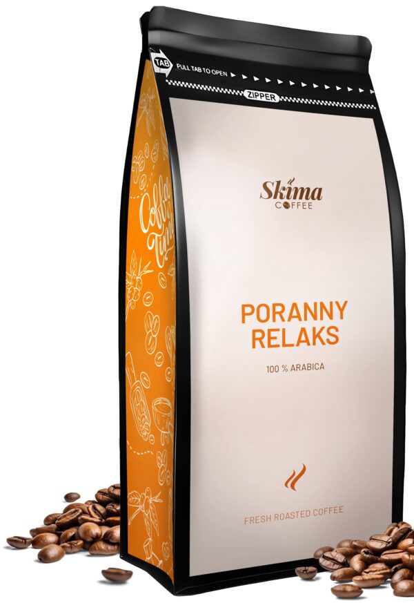 Kawa ziarnista 1kg PORANNY RELAKS 100% ARABICA Świeża do ekspresu + GRATIS