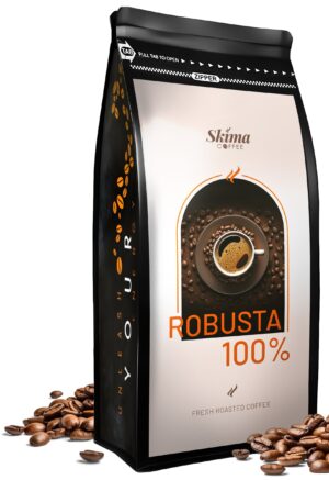 Kawa ziarnista 1kg ROBUSTA 100% Świeżo Palona do ekspresu + GRATIS