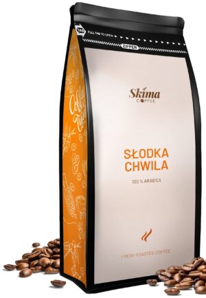 Kawa ziarnista 1kg SŁODKA CHWILA 100% ARABICA Świeża do ekspresu + GRATIS