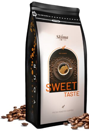 Kawa ziarnista 1kg SWEET TASTE 100%ARABICA Świeżo Palona do ekspresu+GRATIS