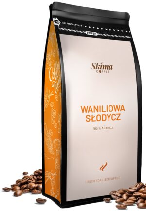 Kawa ziarnista 1kg WANILIOWA SŁODYCZ 100% ARABICA Świeża do ekspresu+GRATIS