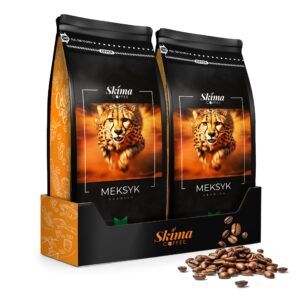 Kawa ziarnista 2x1kg MEKSYK 100% ARABICA Świeżo Palona do ekspresu + GRATIS