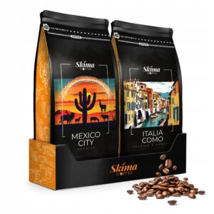 Kawa ziarnista 2X1kg ITALIA COMO/MEXICO CITY Świeża do ekspresu + GRATIS