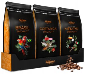 Kawa ziarnista 3x1kg BRAZYLIA / KOSTARYKA / MEKSYK SPECIALITY ARABICA + GRATIS